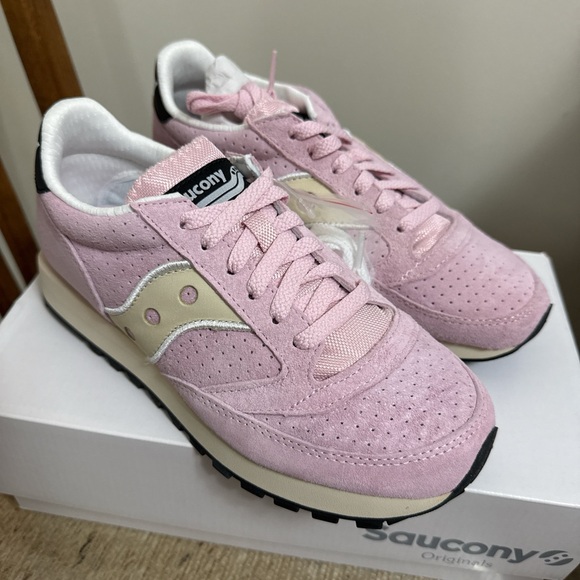 Pink & Cream Saucony Jazz 81 Suede 👟🎀 - Picture 3 of 5
